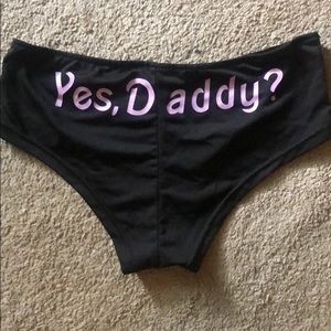 Yes Daddy Black cheekie panties